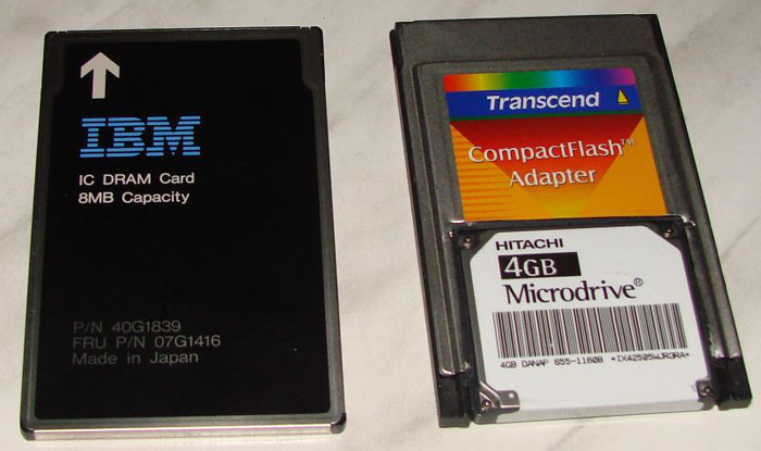 модуль памяти, PCMCIA=>CF